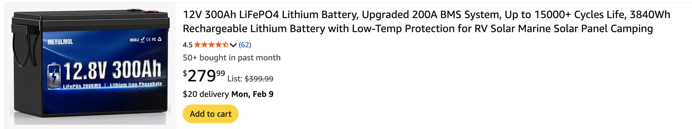 LiFePO4 battery